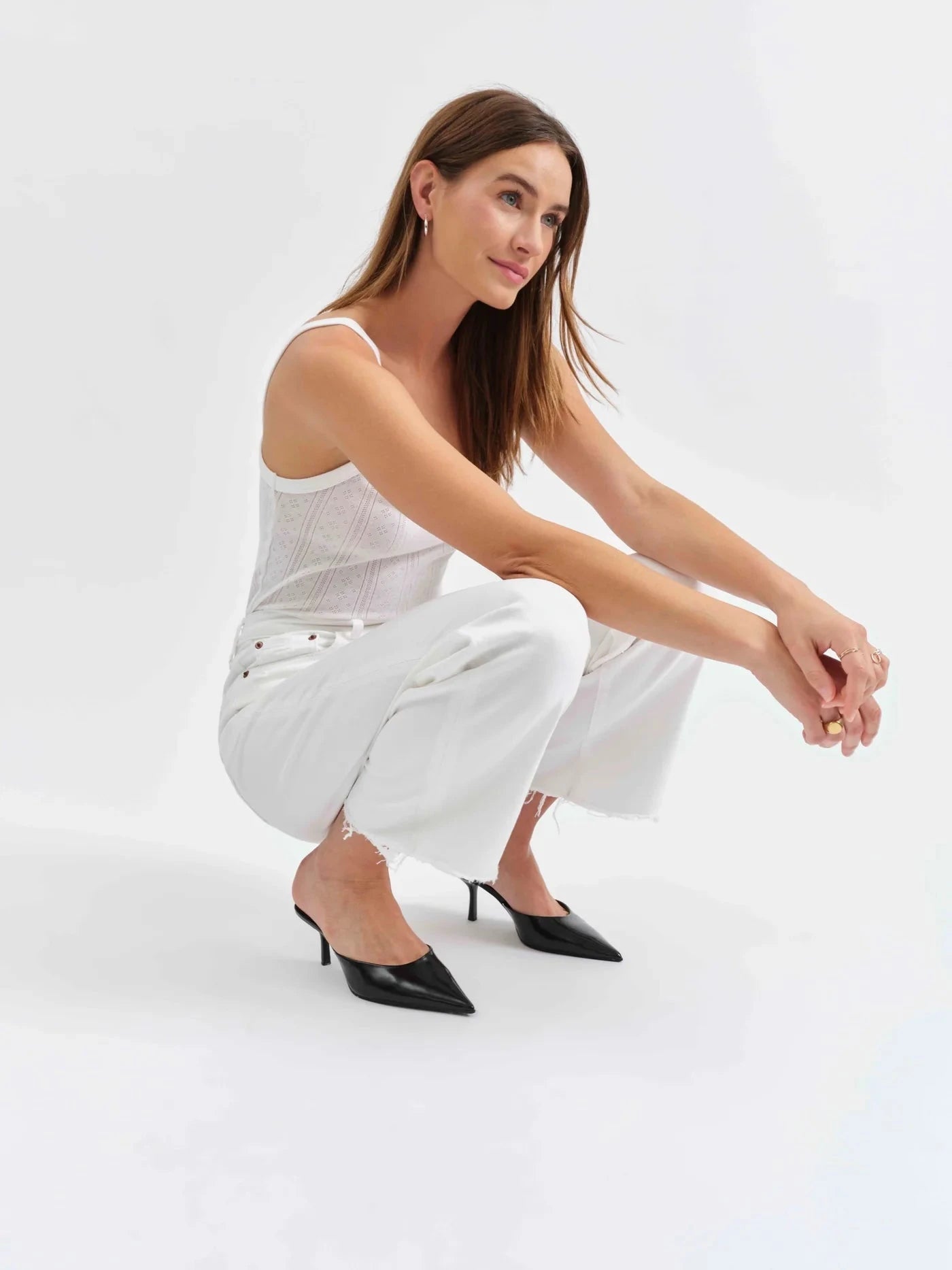 HIGH RISE WIDE ANKLE JEAN (MARSHMALLOW) Jeans DAZE