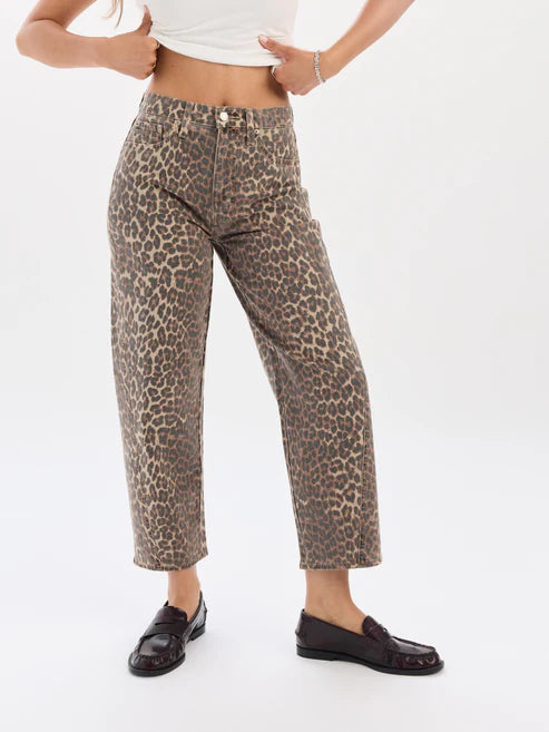 WESTWARD BARREL LEG DENIM (LEOPARD)