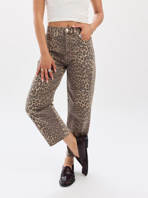 WESTWARD BARREL LEG DENIM (LEOPARD)