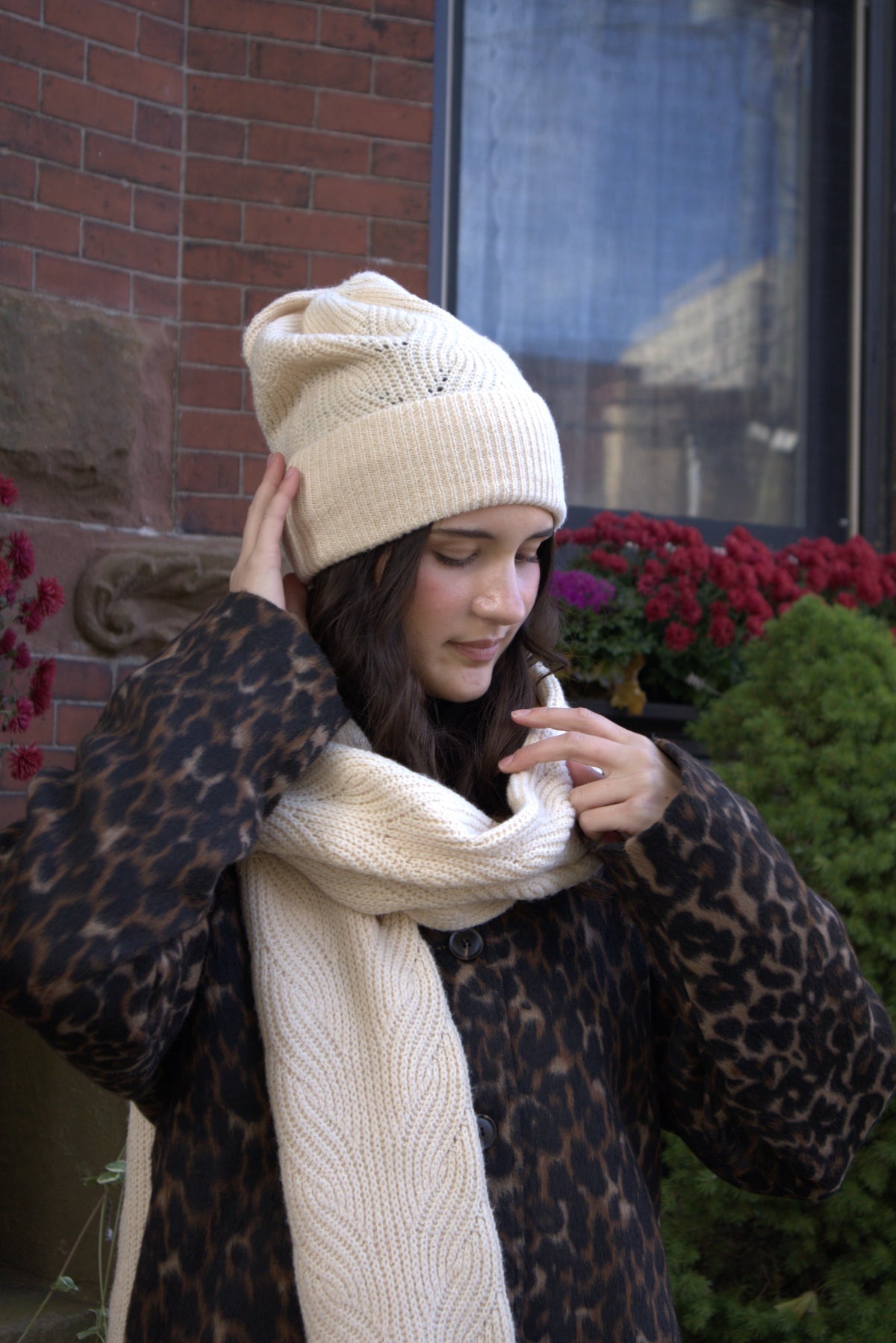 The Briar Cable Beanie- cream