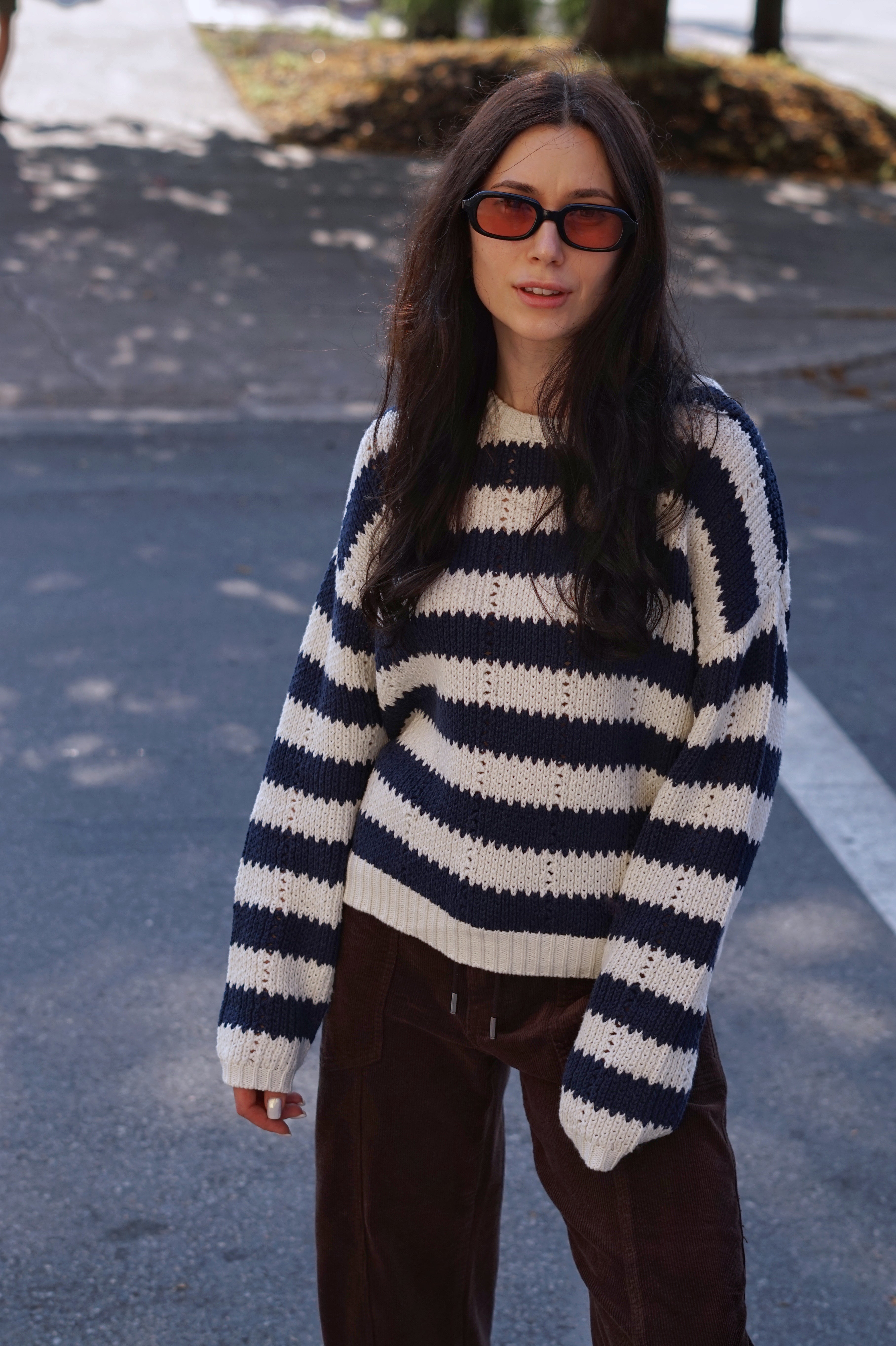 LENNOX NAVY STRIPE SWEATER