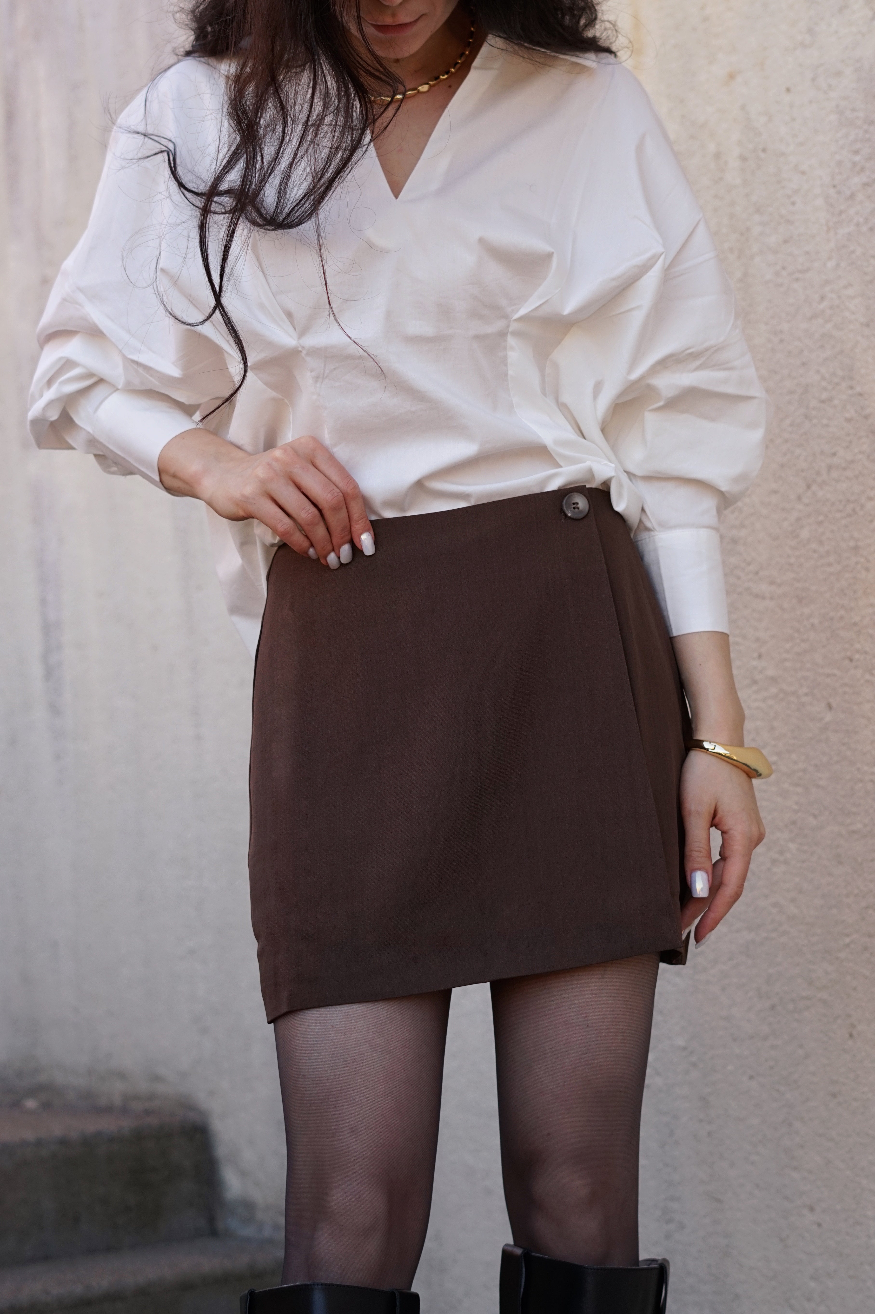 Harper Side Button Skirt
