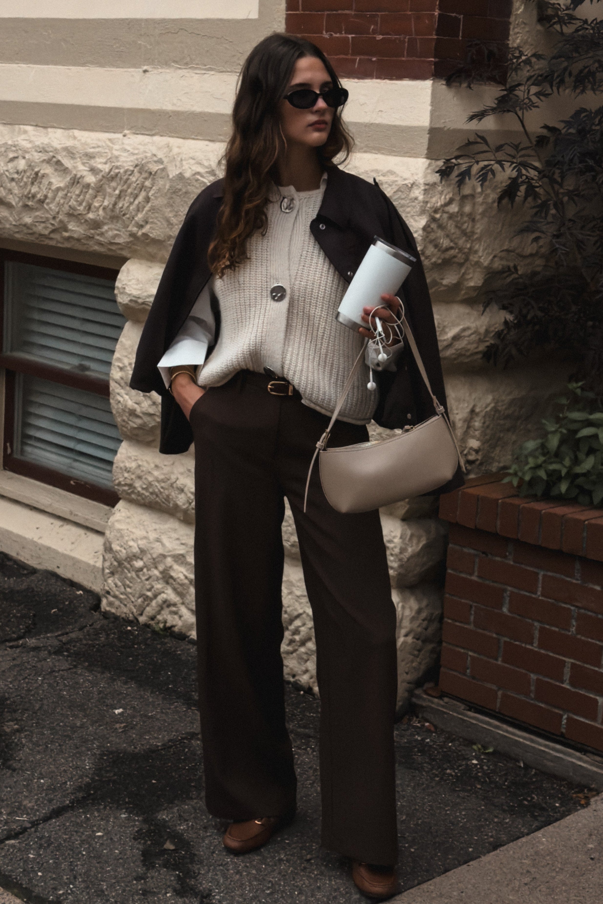Hartley Wide-Leg Trouser- Chocolate