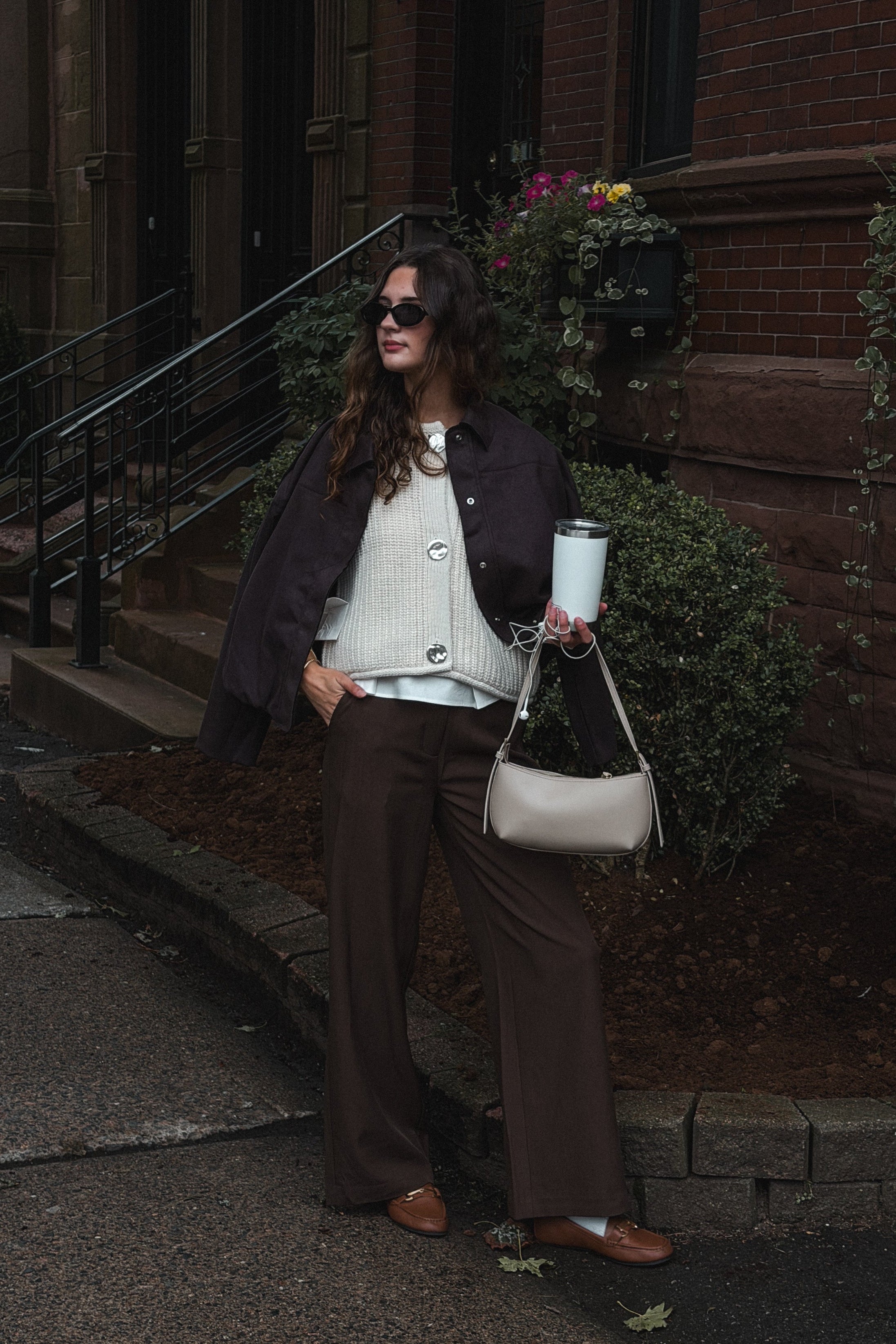 Hartley Wide-Leg Trouser- Chocolate