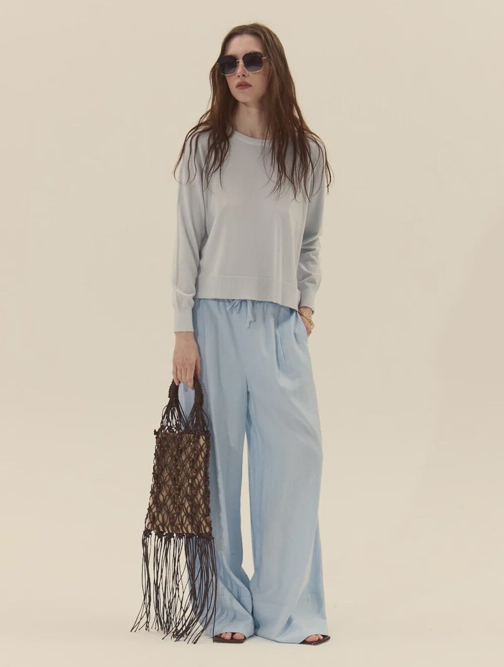 sky blue sweater women, blue knit sweater women, sky blue raglan sweater, women sky blue lightweight knit