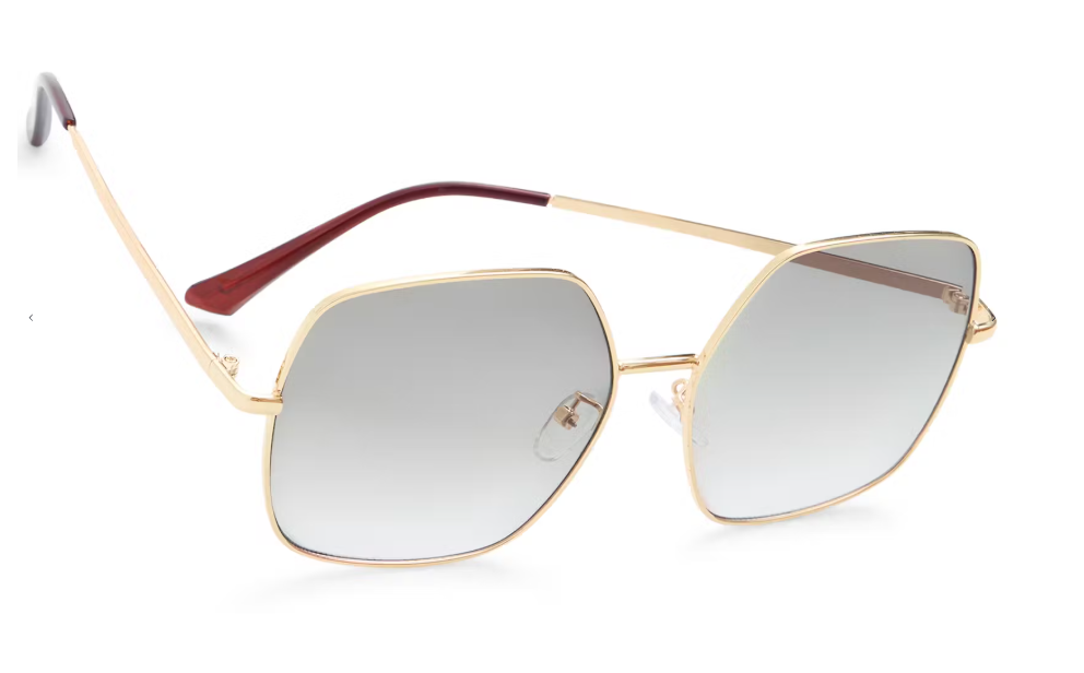 gold rim sunglasses, oversized sunglasses women, geometric sunglasses women, metal frame sunglasses gold, trendy sunglasses women 2026, fashion sunglasses gold frame, statement sunglasses women, chic oversized sunglasses, modern metal sunglasses, influencer sunglasses style, street style sunglasses women