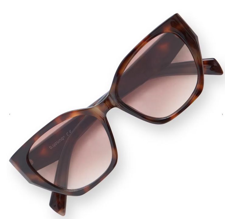 BROWN SQUARE CAT EYE SUNGLASSES