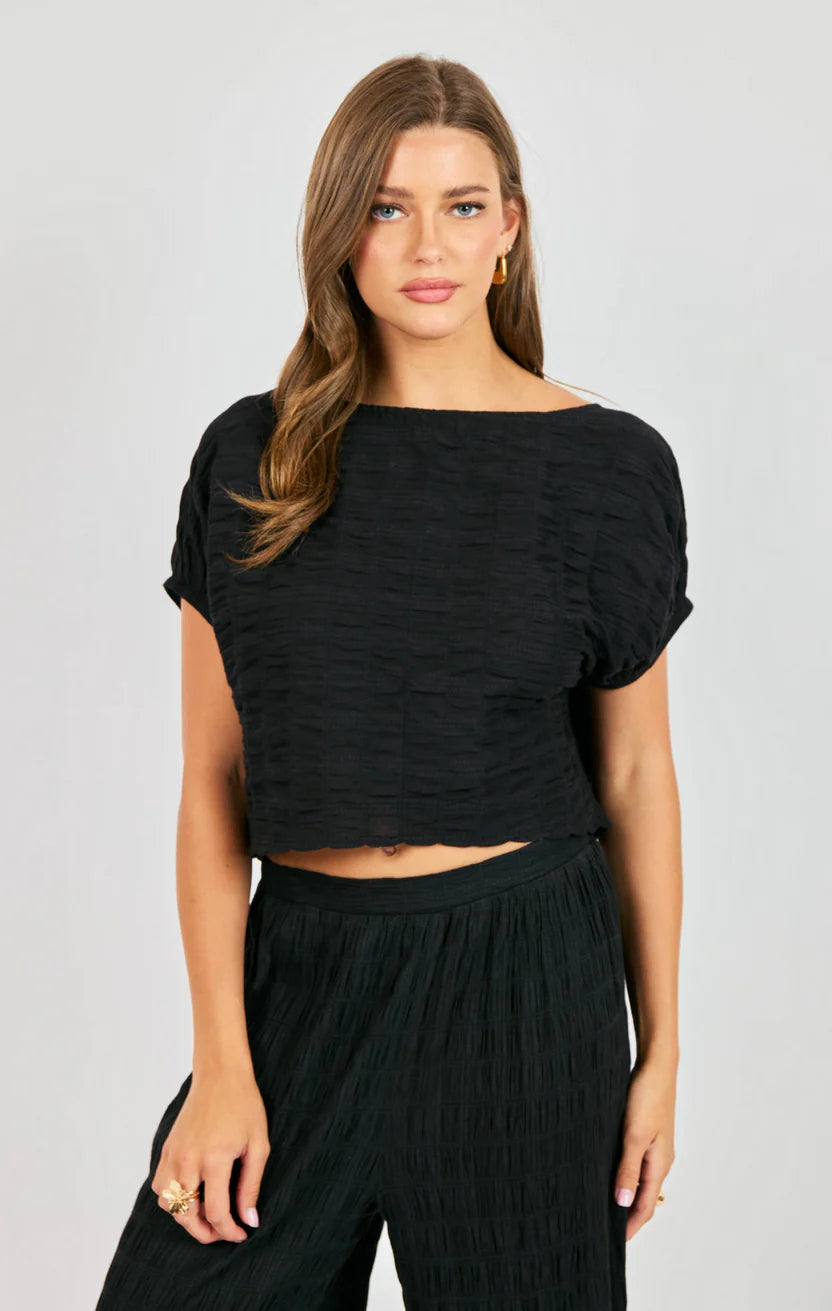 black going out top women, relaxed fit black blouse, black matching set top women