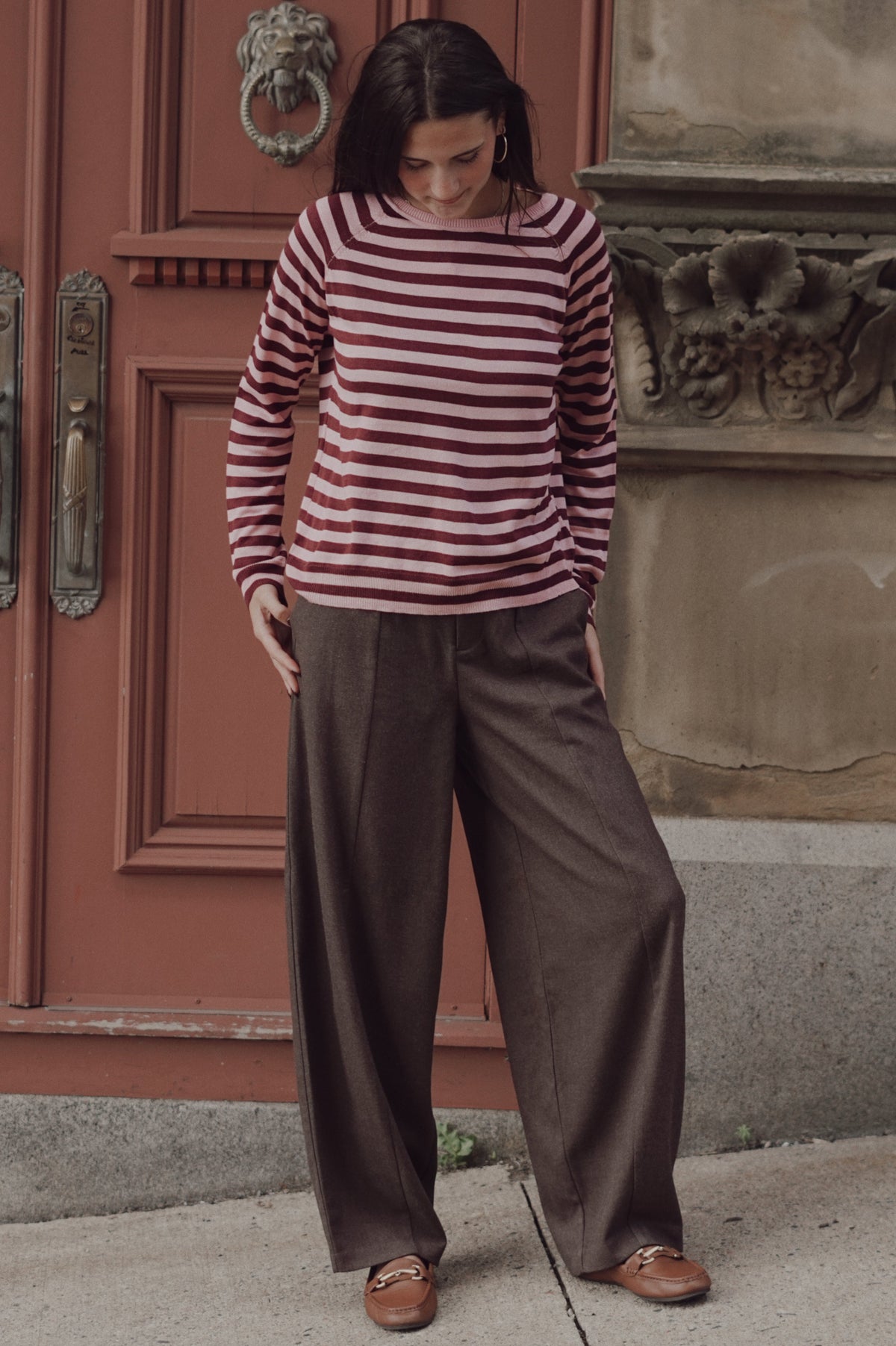 Deauville Stripe Top- Berry