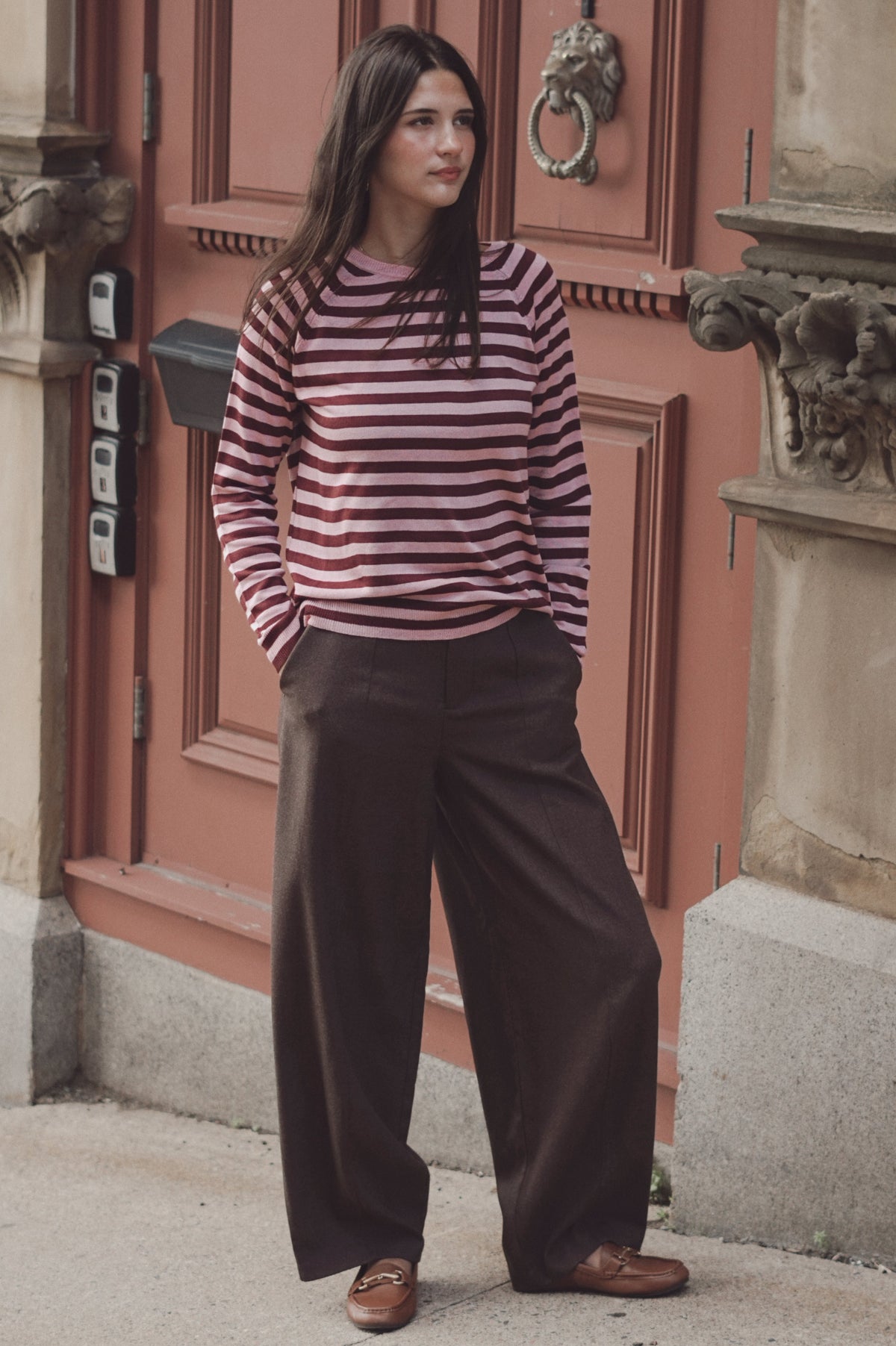 Deauville Stripe Top- Berry