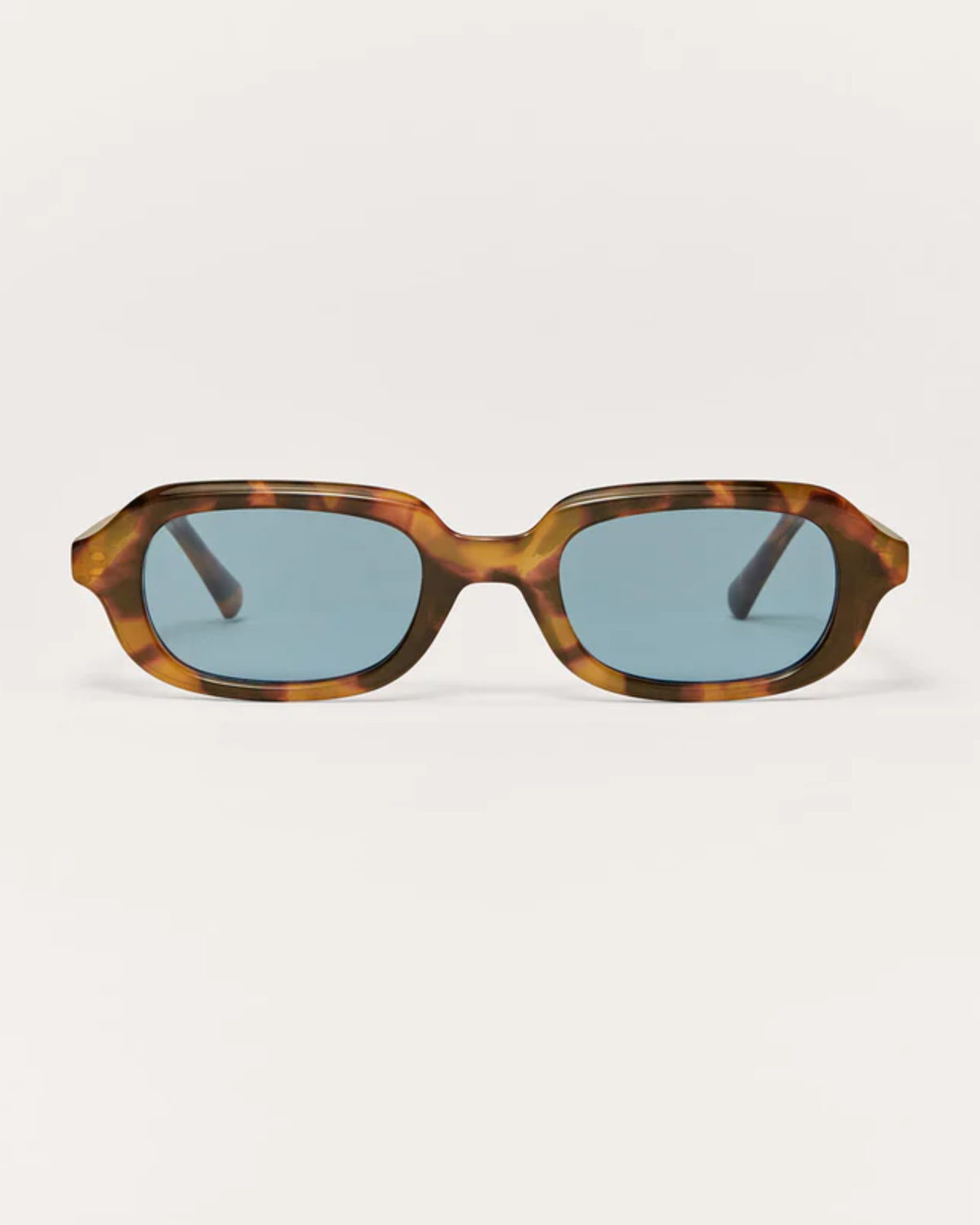 Blue Lens Tortoiseshell Square Sunglasses - Women Aqua Wave Abalone Women main image 3