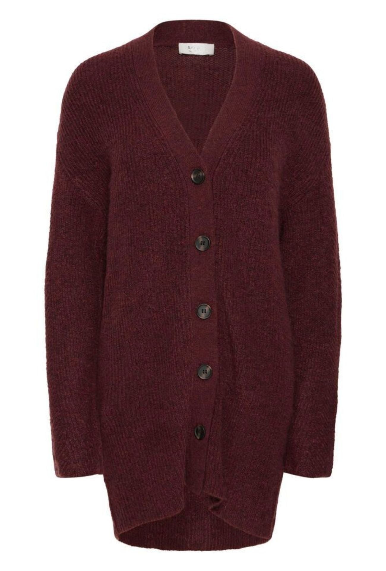 CLASSIC BURGUNDY CARDIGAN, cardigan, B YOUNG