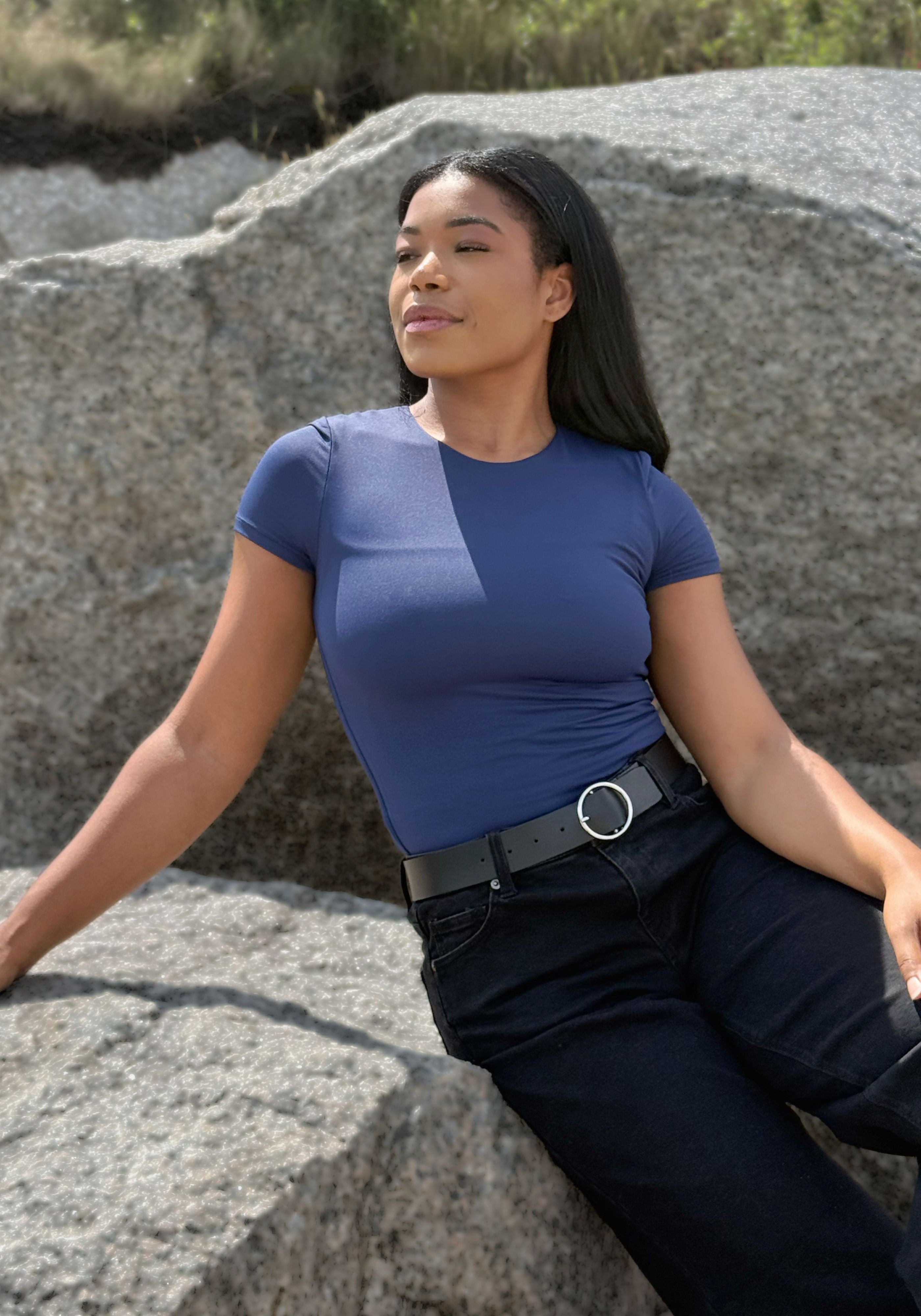 CLASSIC CONTOUR TEE- NAVY