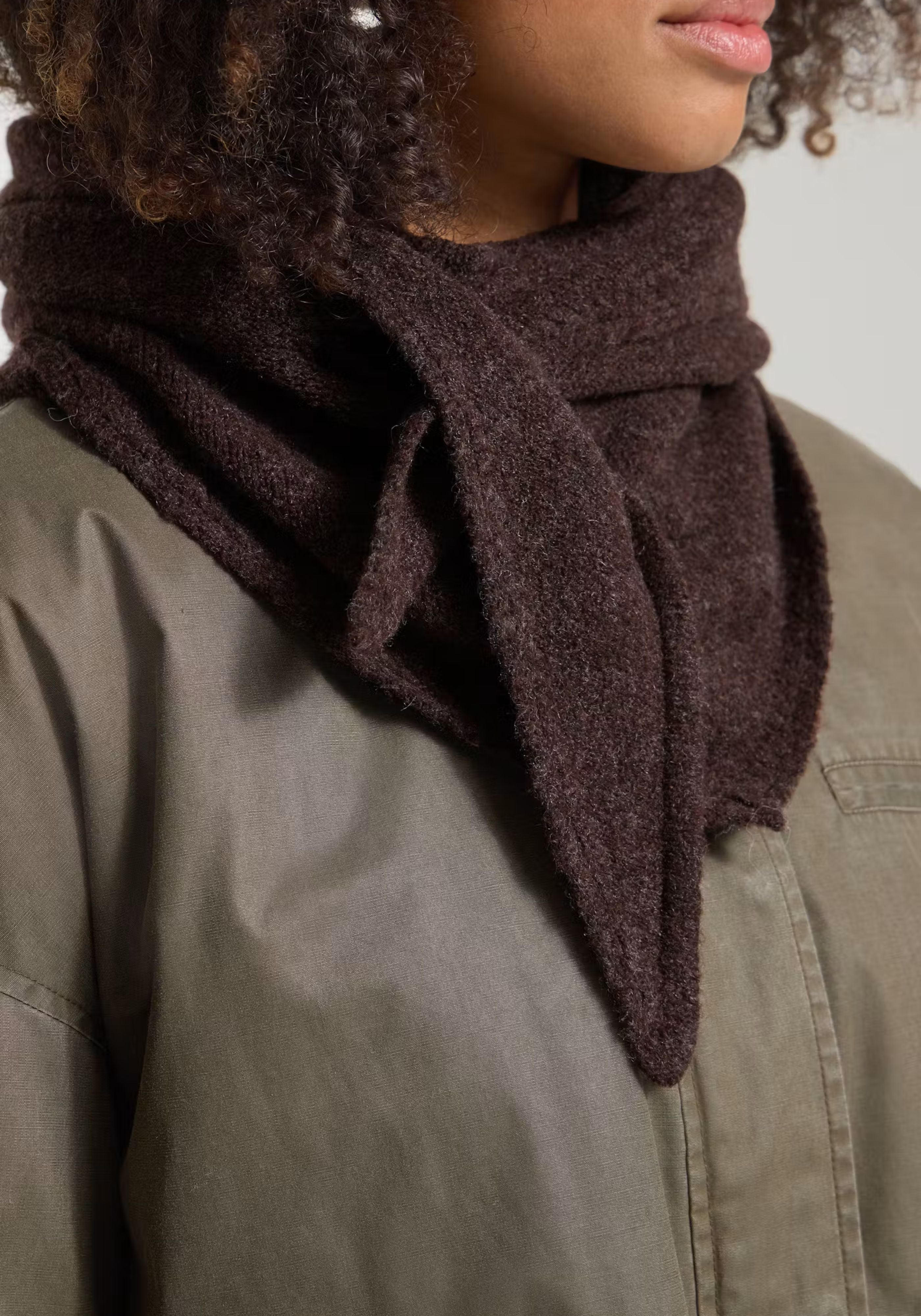The Sienna Triangle Scarf- Brown