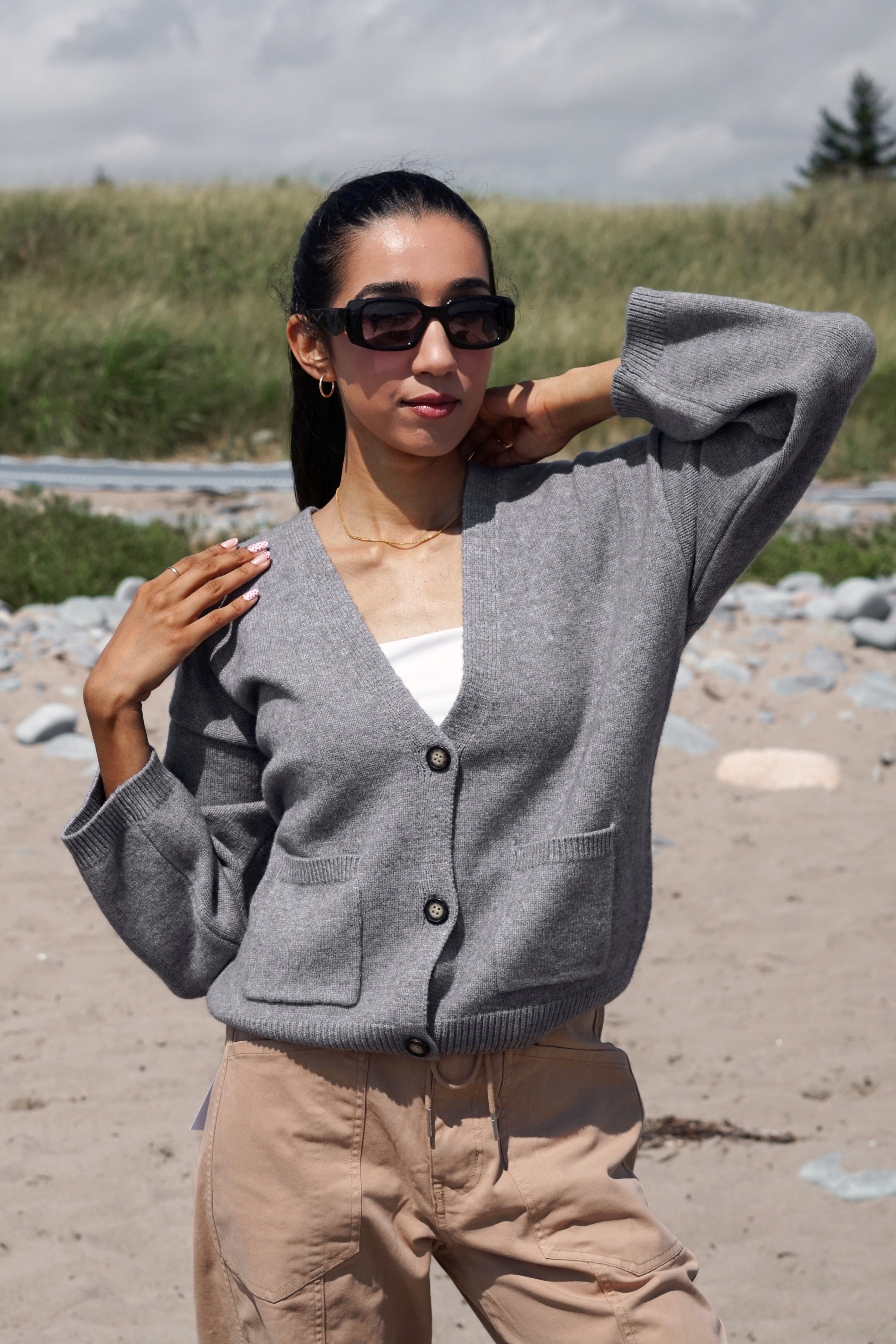Mercer Grey Pocket Cardigan