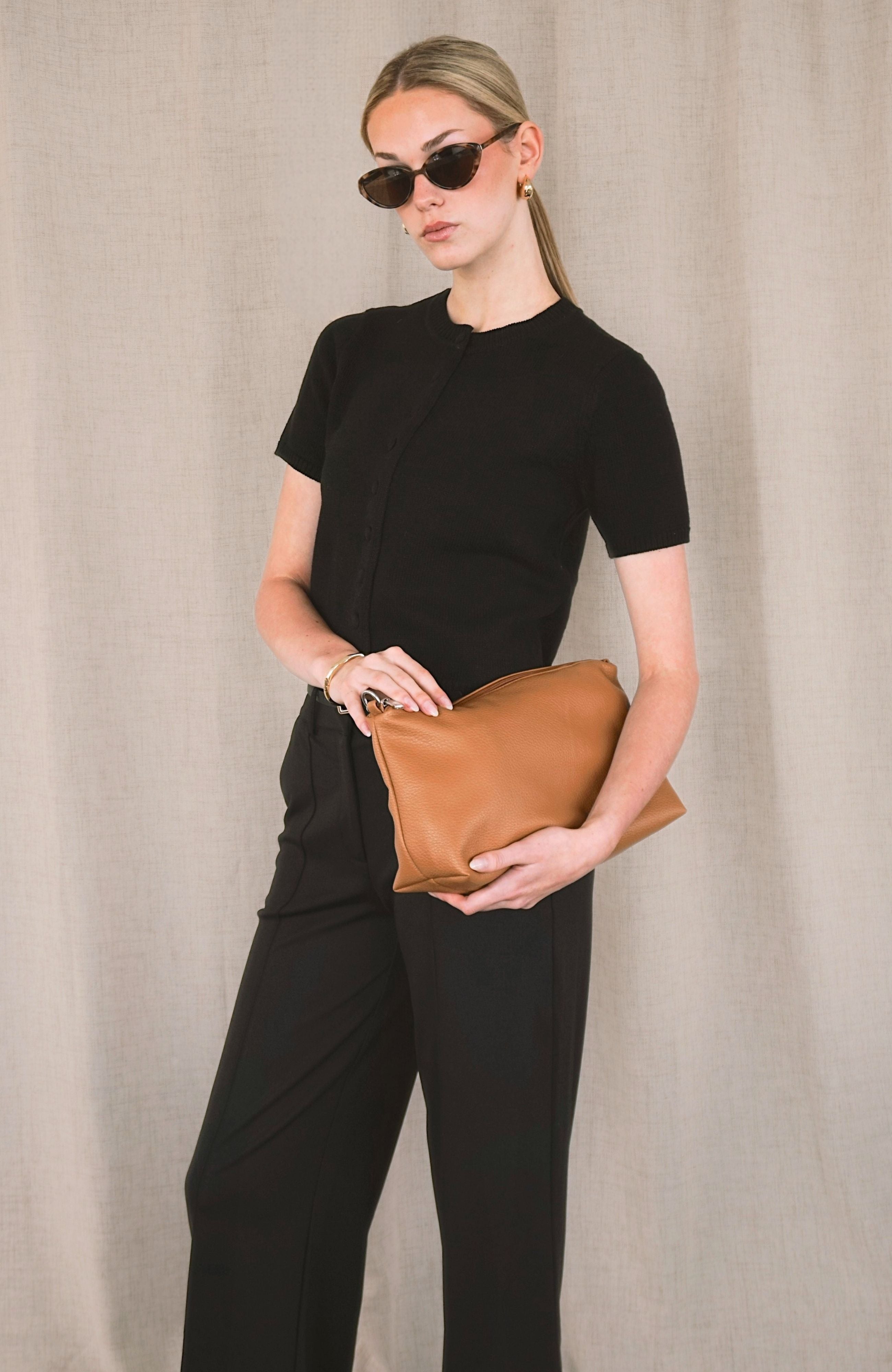 BLACK CHIC SHORT SLEEVE CARDIGAN