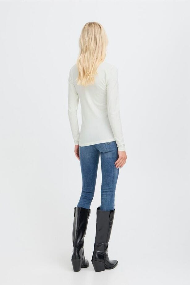 versatile white top women, classic long sleeve tee