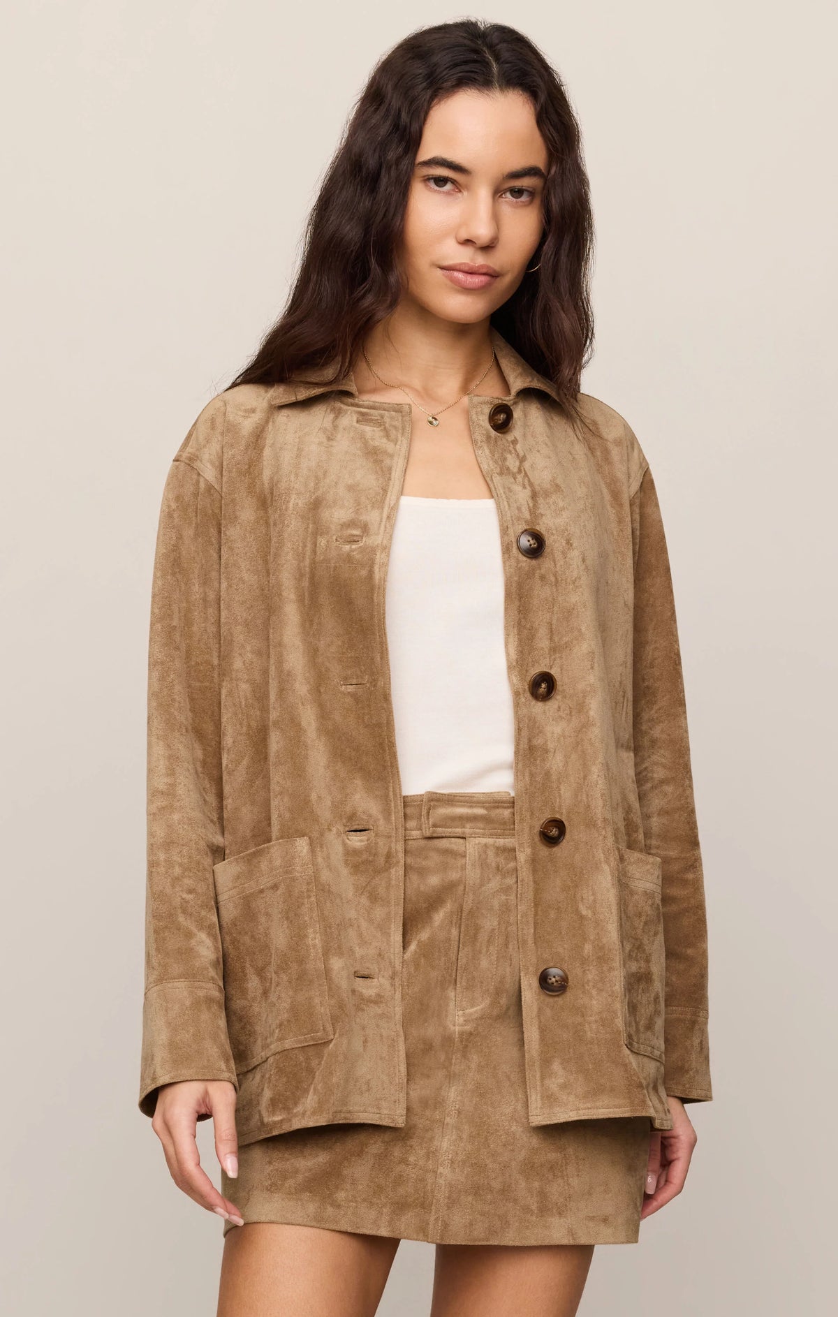PALMER VEGAN SUEDE JACKET