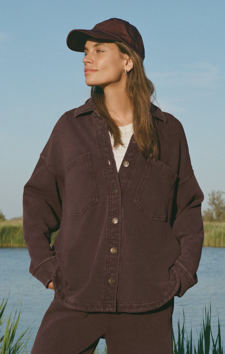 ALL DAY KNIT JACKET (CHOCOLATE)
