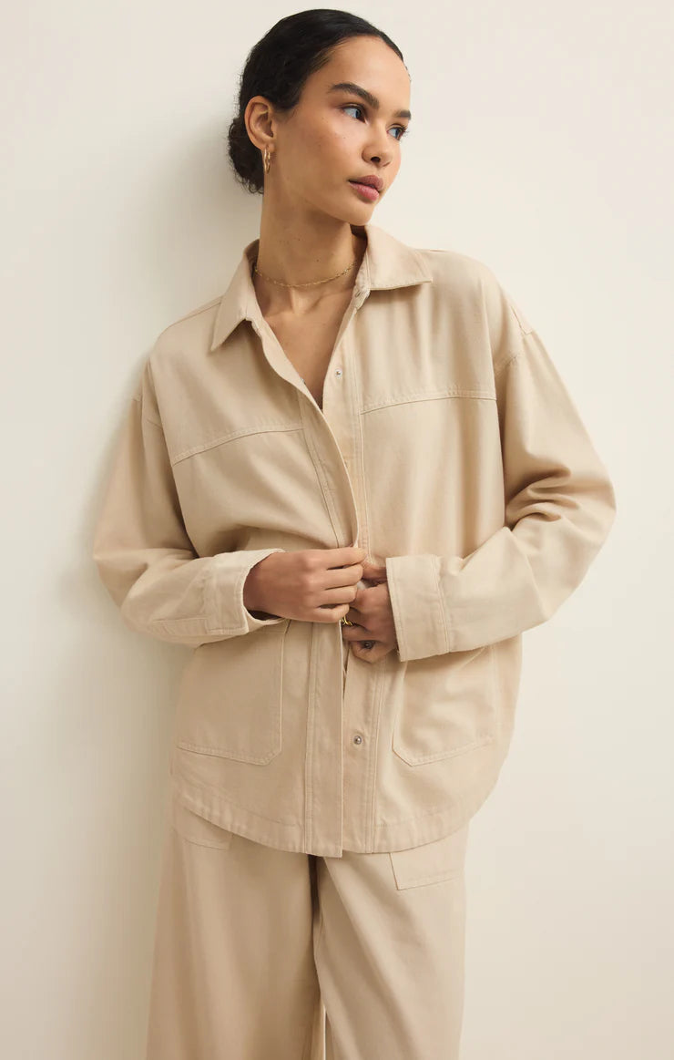 everyday neutral jacket, women spring jacket, soft woven jacket
