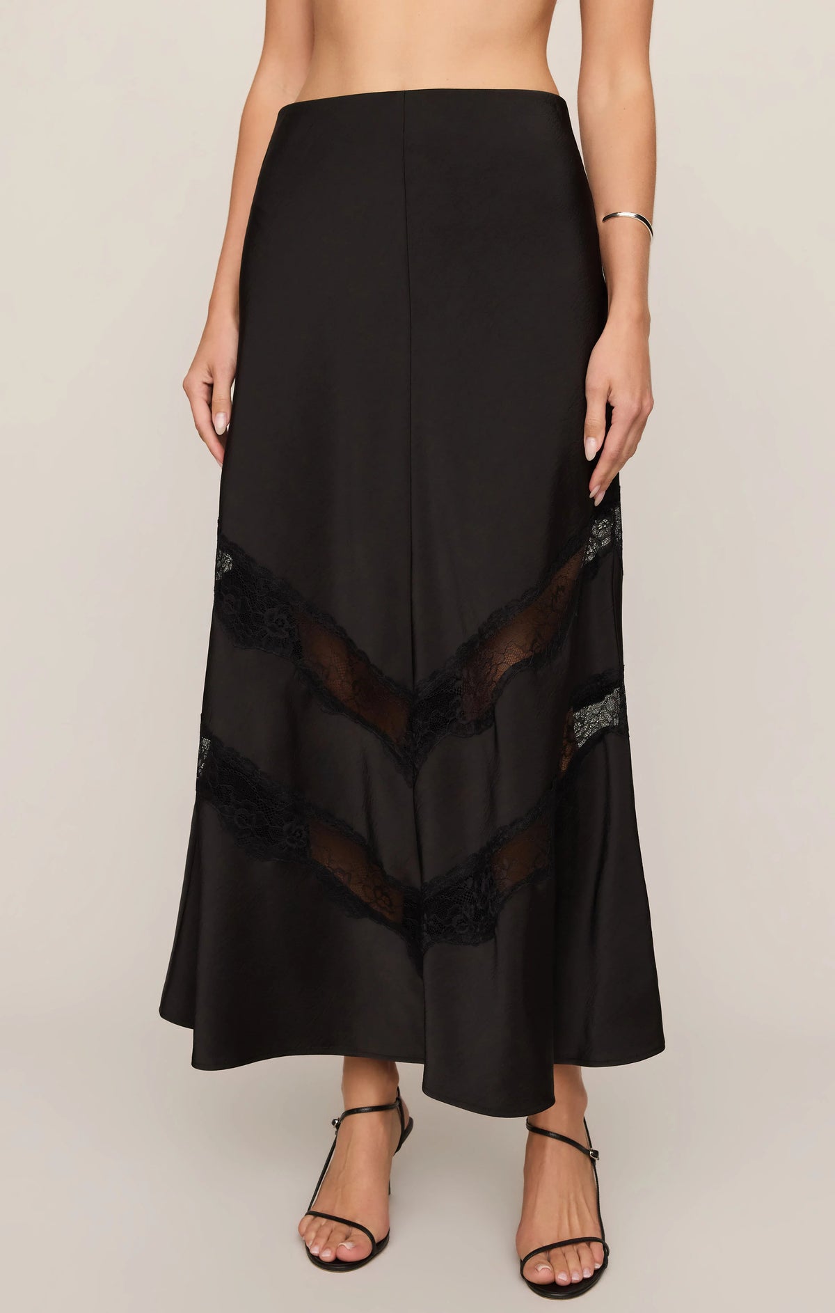 ESME LACE PANEL MAXI SKIRT