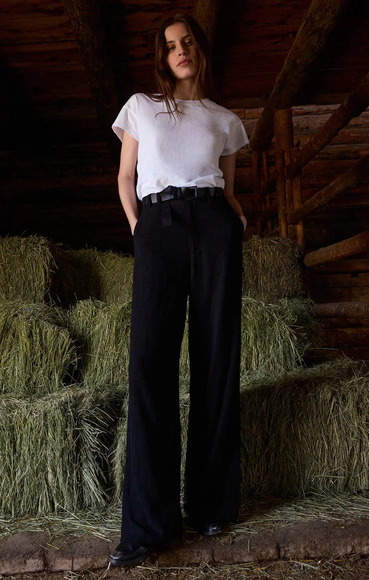 MICAH BLACK LINEN PANT PANT z supply