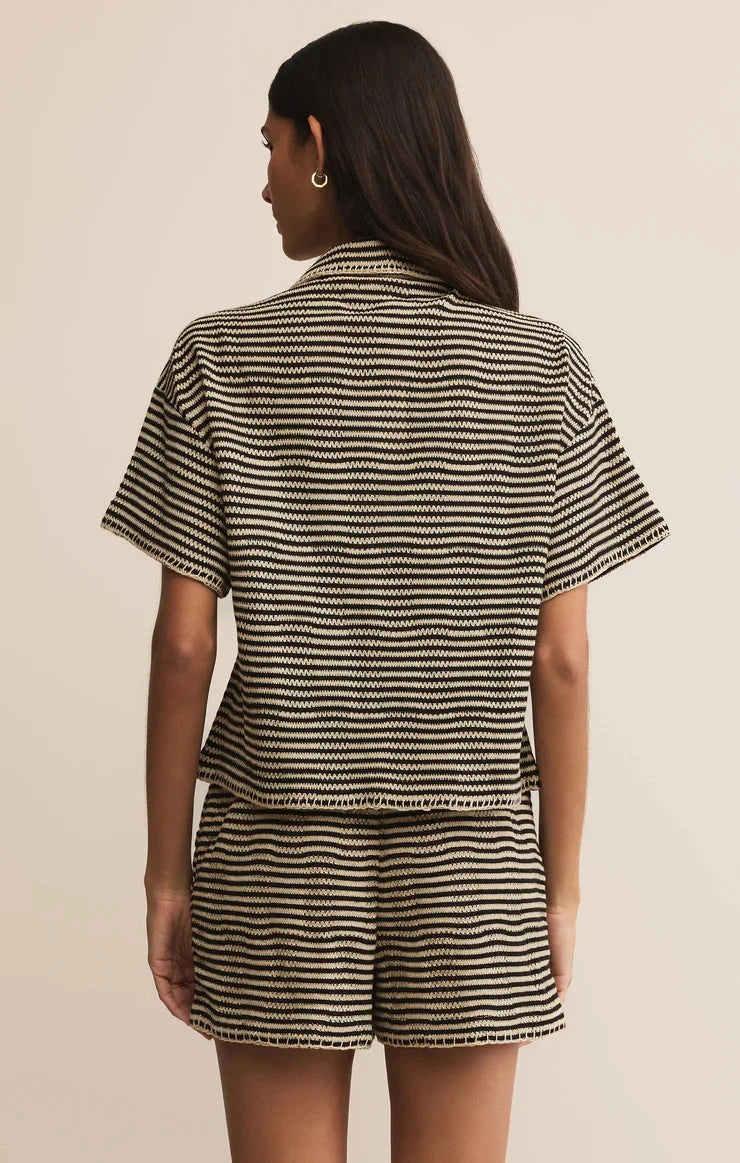 effortless resort wear, minimalist knit top