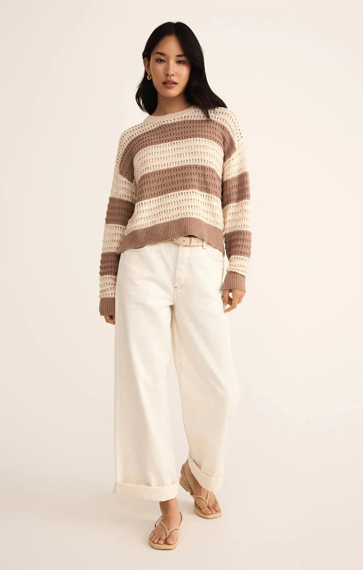 brown knit pullover