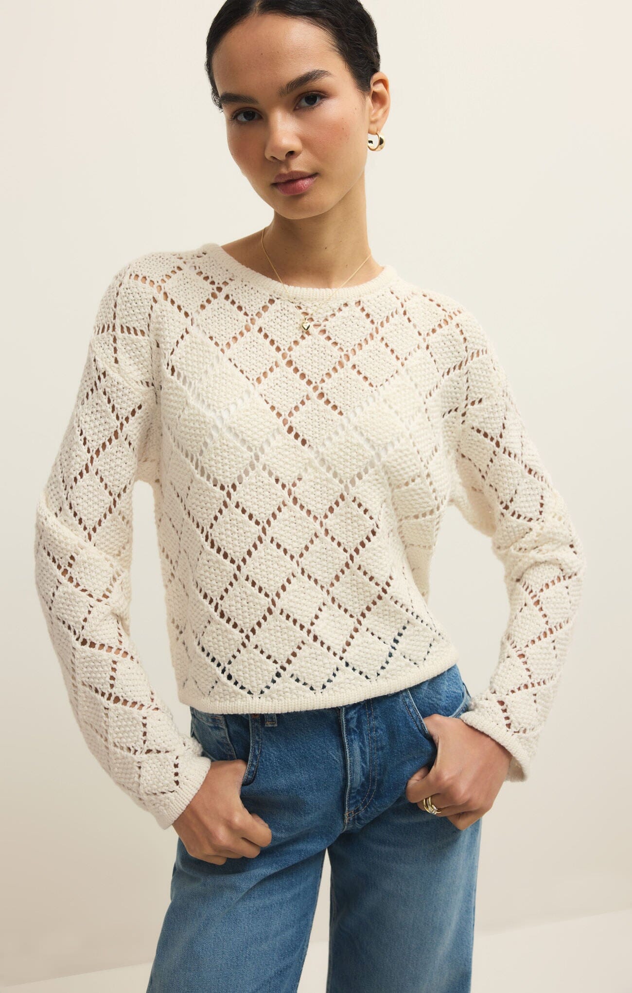 HULLEN CROCHET CLOUD SWEATER Sweater z supply