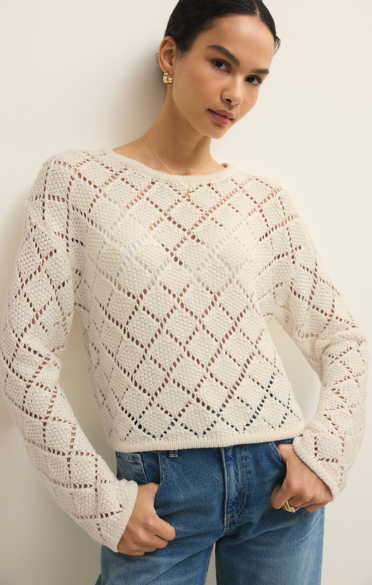 HULLEN CROCHET CLOUD SWEATER Sweater z supply