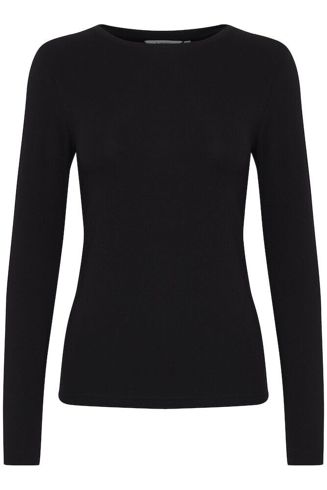 PAMILA BLACK LONG SLEEVE TOP Top B YOUNG