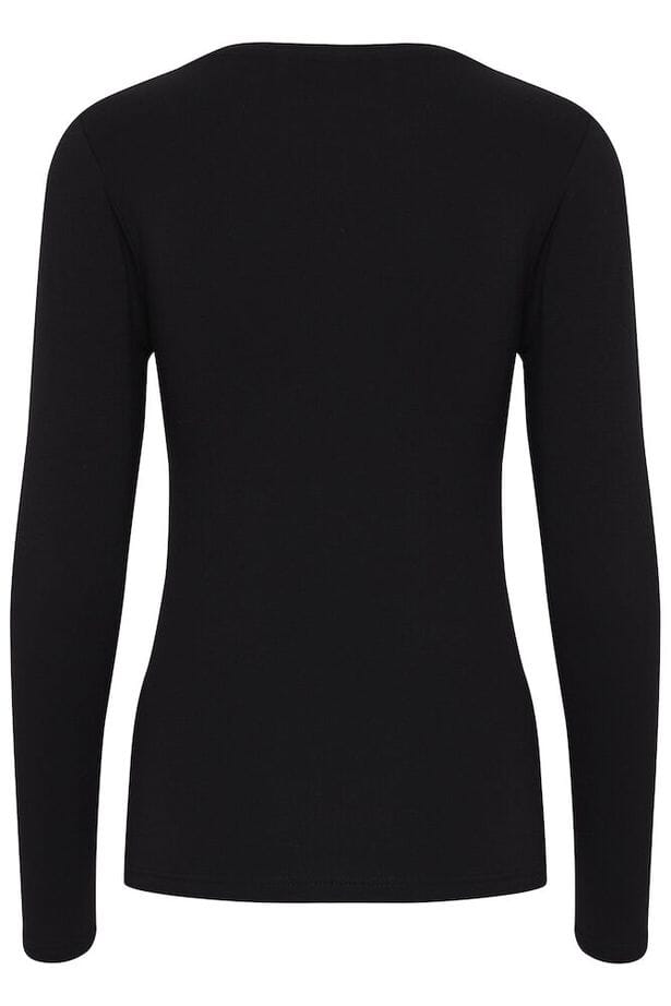 PAMILA BLACK LONG SLEEVE TOP Top B YOUNG
