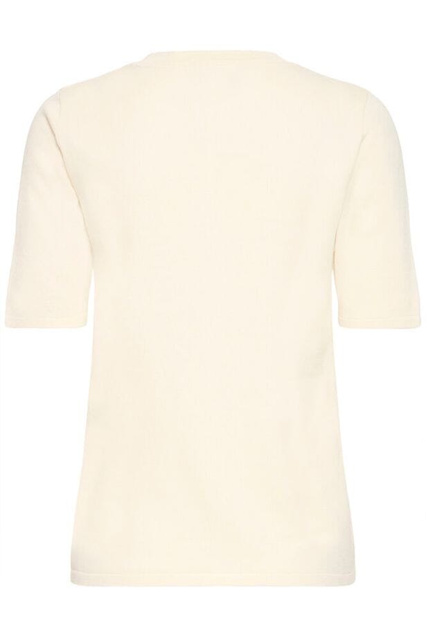 minimalist cream top, layering knit top women