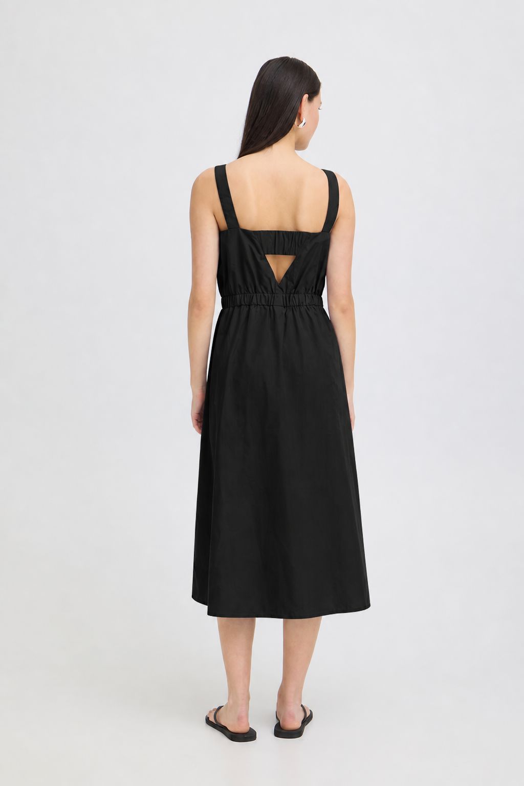RIVERA BLACK MIDI DRESS