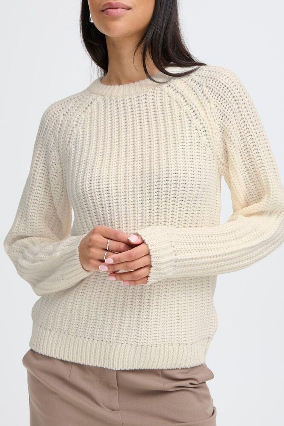 MARSHMALLOW KNIT SWEATER, B YOUNG