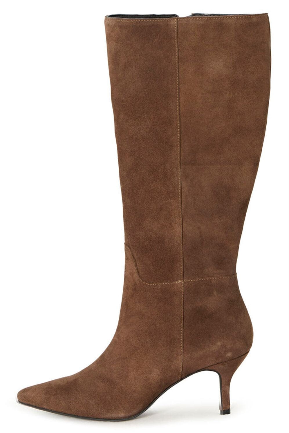 MUST HAVE BROWN SUEDE BOOT, ICHI, brown suede knee boot