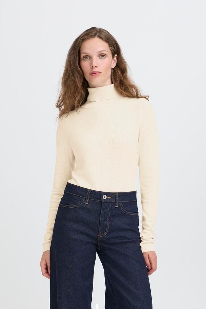 MAFA CREAM ROLLNECK Top, ICHI