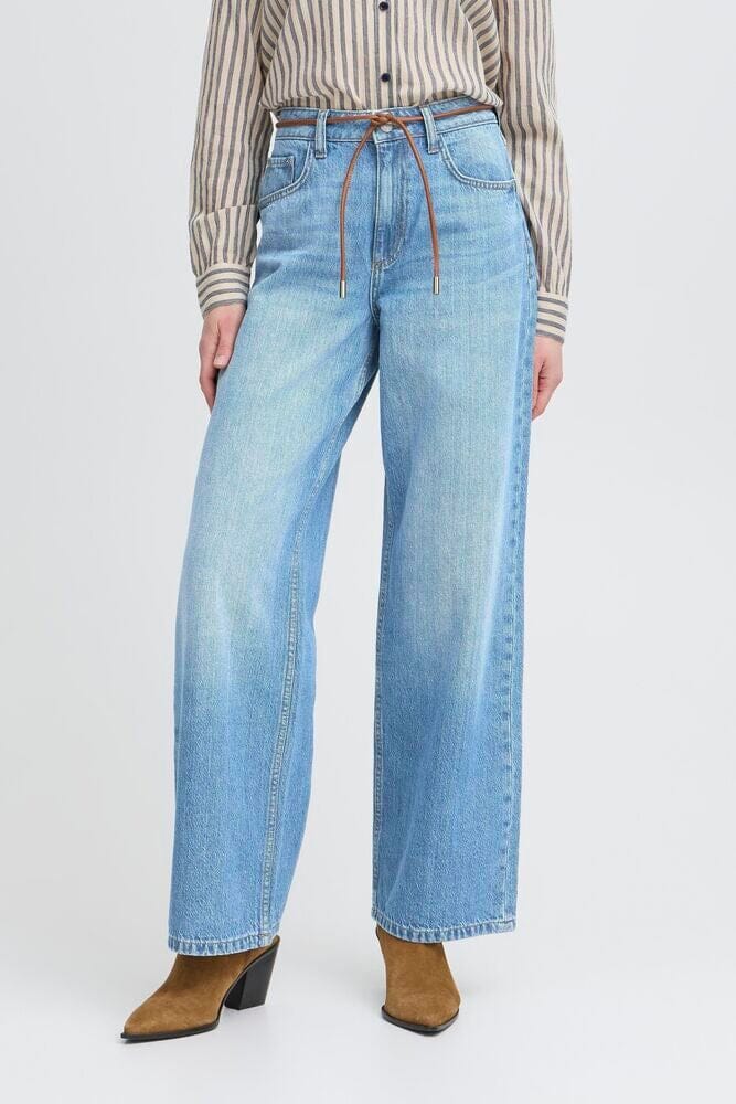 MEL HIGH WAISTED WIDE LEG DENIM DENIM B YOUNG