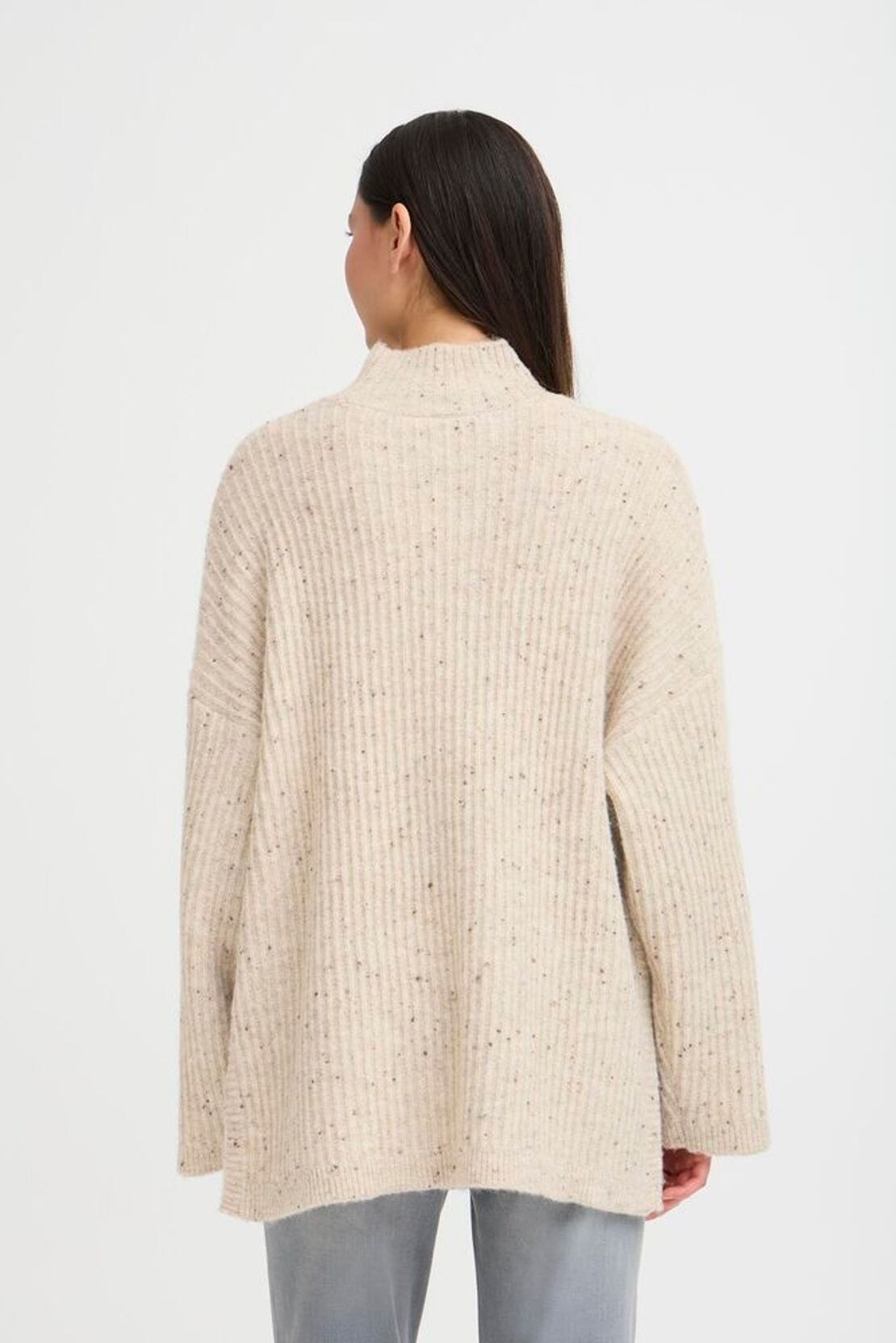 cozy neutral pullover outfit