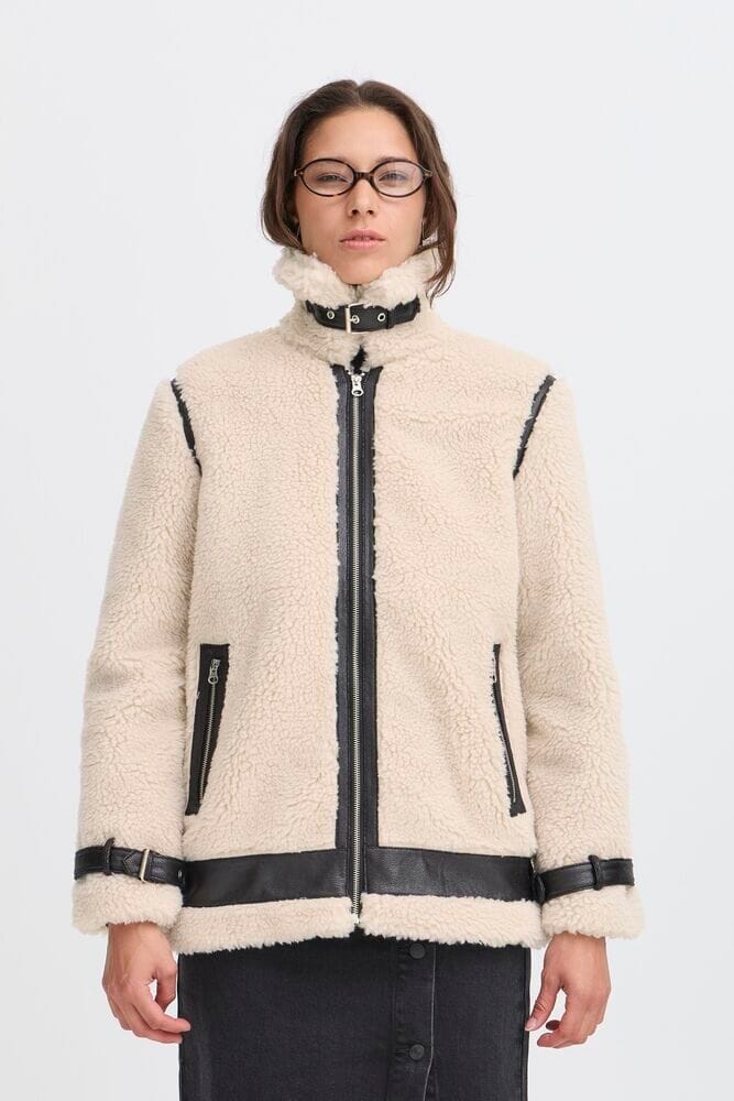 cozy sherpa winter jacket, B YOUNG