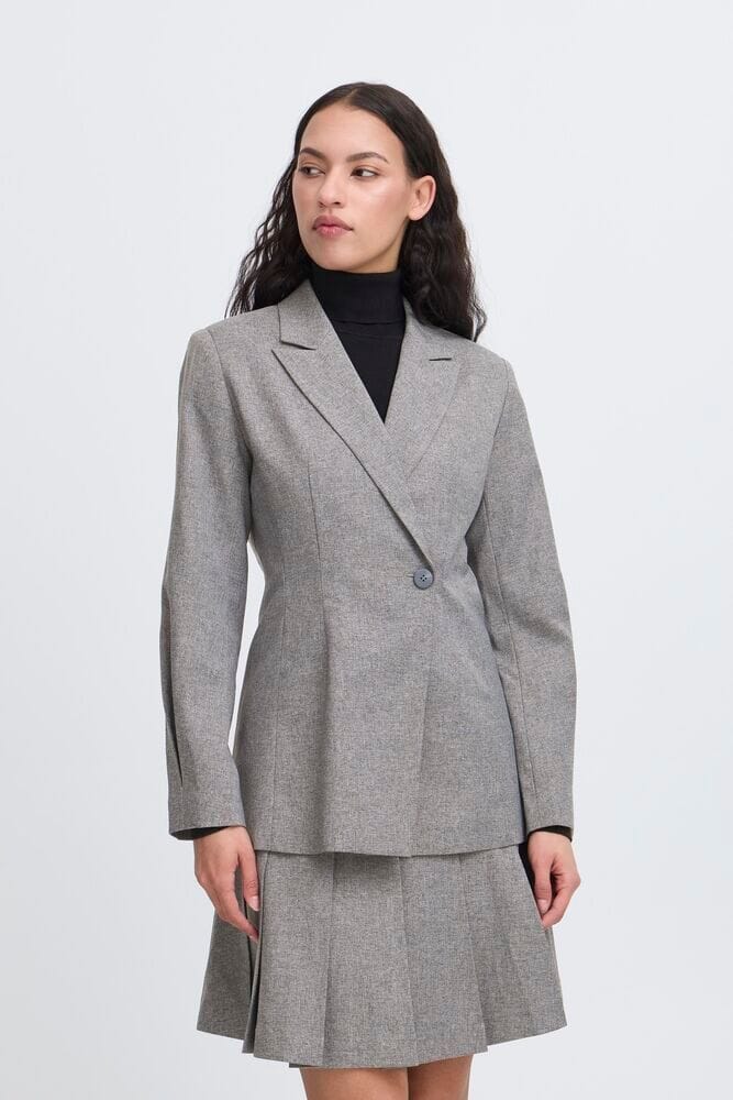 GREY FITTED BLAZER Blazer ICHI