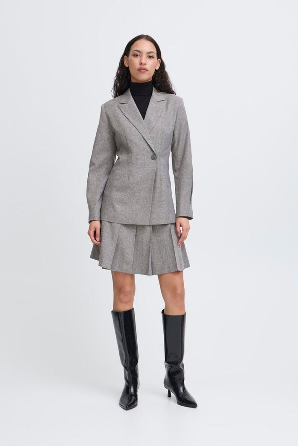 versatile pleated skirt style,ICHI