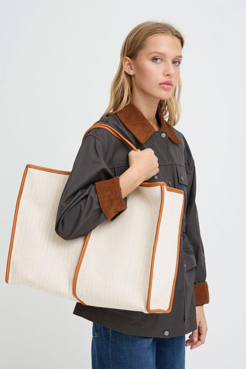 women oversized carryall bag, neutral canvas tote women, market tote bag women, structured summer tote