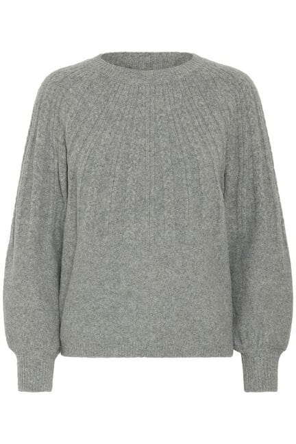 cable knit grey sweater
