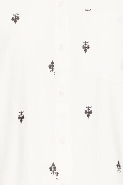 minimal embroidered button down