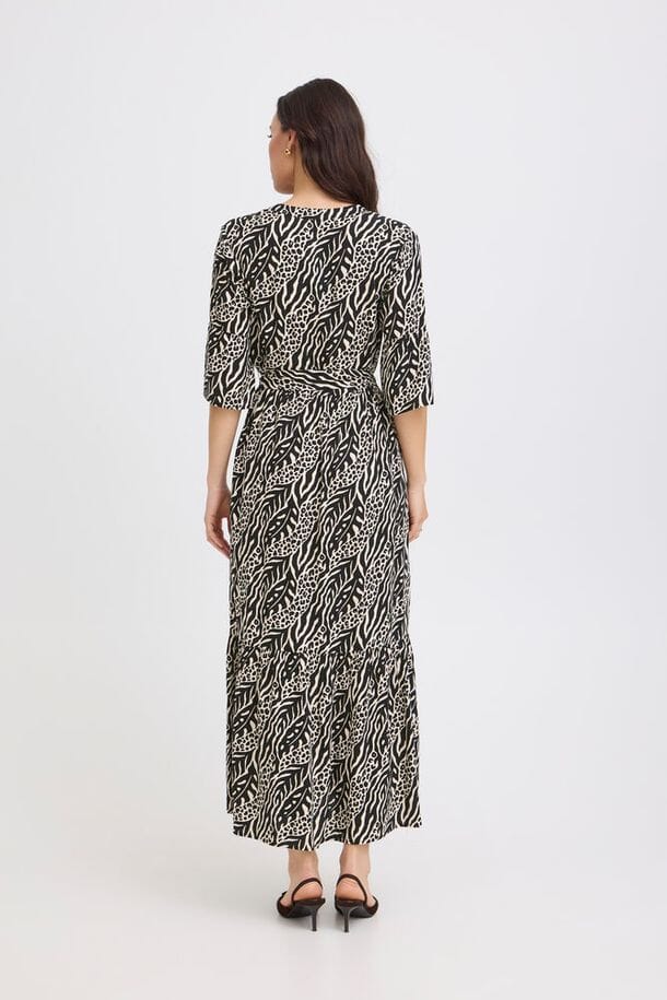 flowy wrap dress women midi, women’s wrap style dress animal print