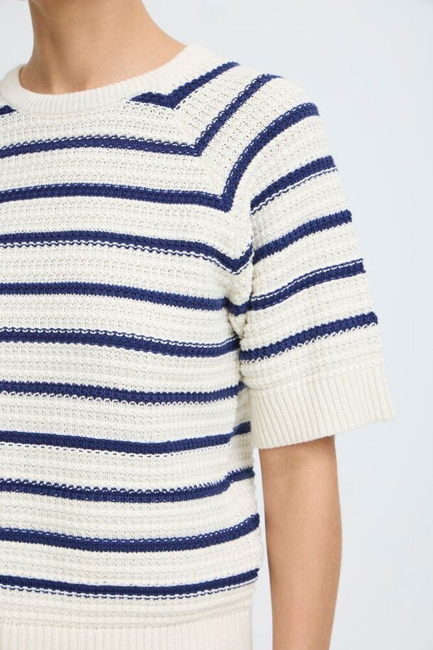 chic striped sweater women, comfortable knit top women, modern stripe sweater women, timeless striped top women