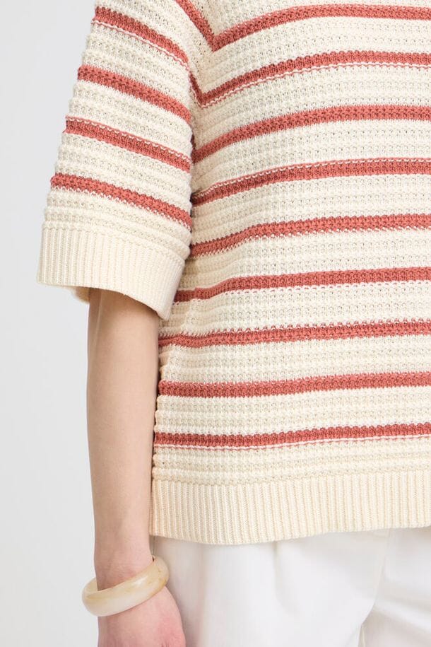 versatile knit top women, chic striped sweater women, comfortable knit top women, modern stripe sweater women