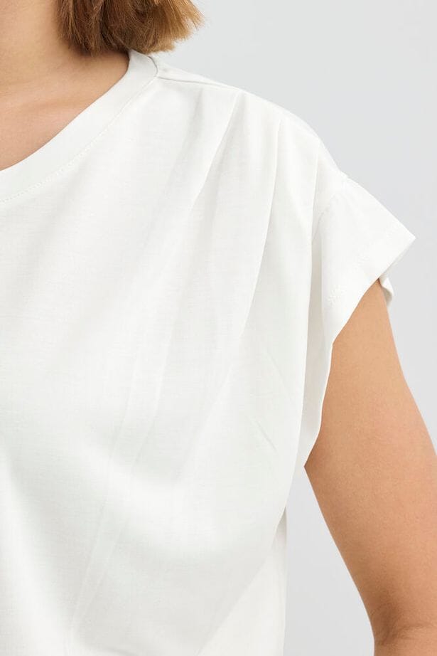 soft white drape blouse, women white modern basic, white business casual blouse, white lightweight top women, white polished casual outfit