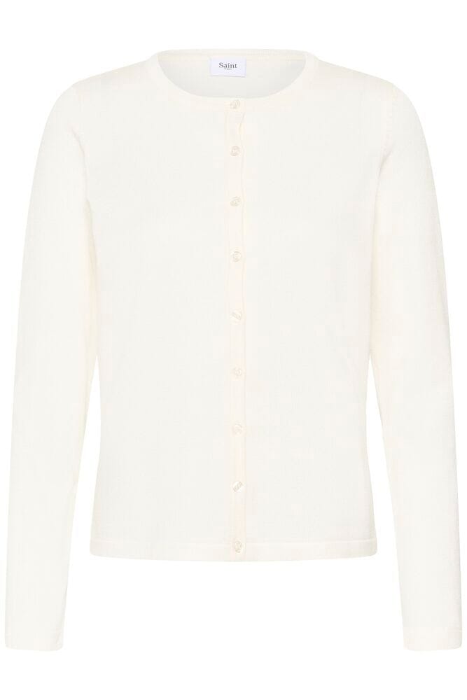 timeless white cardigan